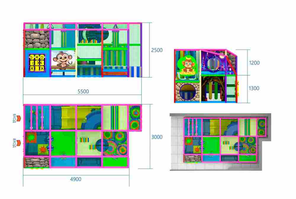Детский игровой лабиринт «Приключения обезьянки»