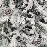 Ёлка «Кружевница» 300 см, ПВХ+леска с шишками белая снежная посыпка (1436 веток)