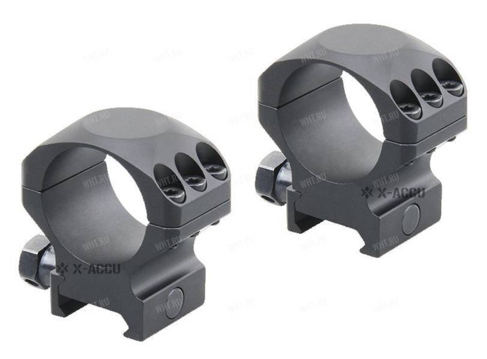 Кольца VECTOR X-Accu на базу Picatinny | Weaver, ø30 мм (6 винтов), BH=10,4 мм