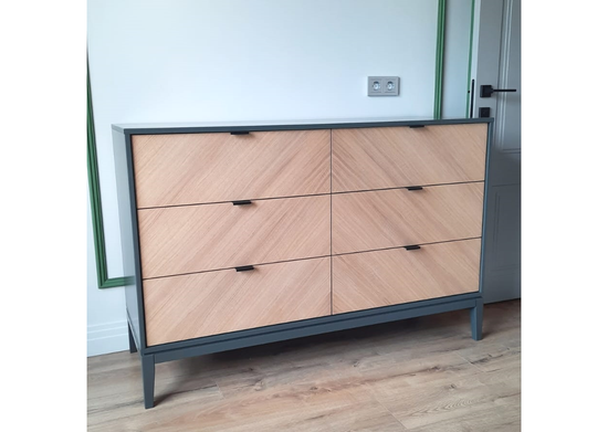 Комод Fjord 6 ящиков (темно-серый)