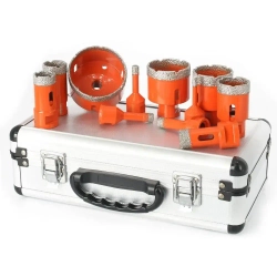 Набор алмазных коронок для сверления керамогранита и мрамора, 12 штук 6-68 мм резьба M14