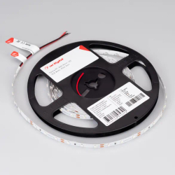 Светодиодная лента RT-A60-8mm 12V Yellow (4.8 W/m, IP20, 2835, 5m) (Arlight, Открытый) 010521(2)