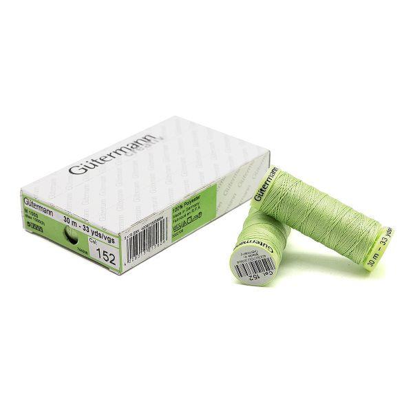 Нитки отделочные Gutermann Top Stitch 30 (30 метров), 5 кат. | 152 бл.салатовый