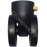 Колесо PLG-K 005/1, d57, чёрный, серебро и жёлтая вставка