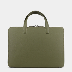 Сумка для MacBook Pro 13 - 14 с карманами из кожи теленка, зеленого цвета