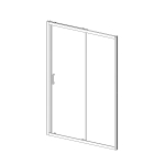 Душевая дверь Alpha VDS-3AL130CL, 1300, хром, стекло прозрачное