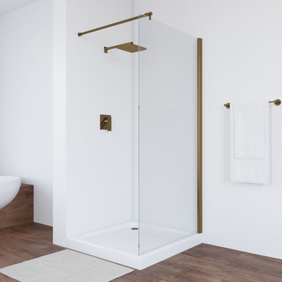 Неподвижная перегородка Vegas Glass EAF TUR NOVO h1890 профиль бронза, стекло прозрачное