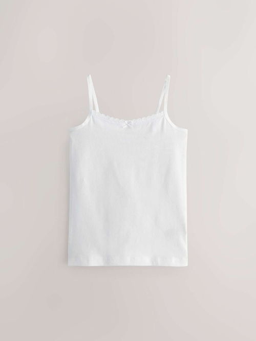 Майка на бретельках для девочки Next 679-275, 5 шт., Белый