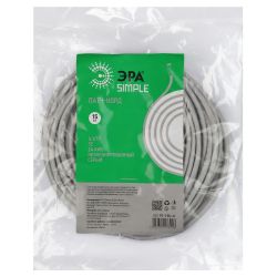 Патч корд ЭРА SIMPLE U/UTP неэкранированный 15 м, категория 5e, серый