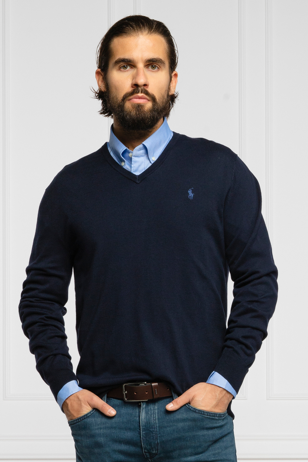 Свитер POLO RALPH LAUREN - темно-синий(710670789)