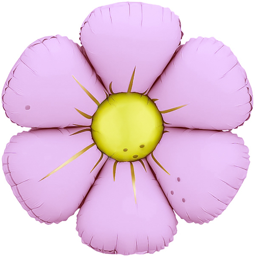 Фигура 25" Цветок, Ромашка (надув воздухом), Сиреневый, Сатин Fl