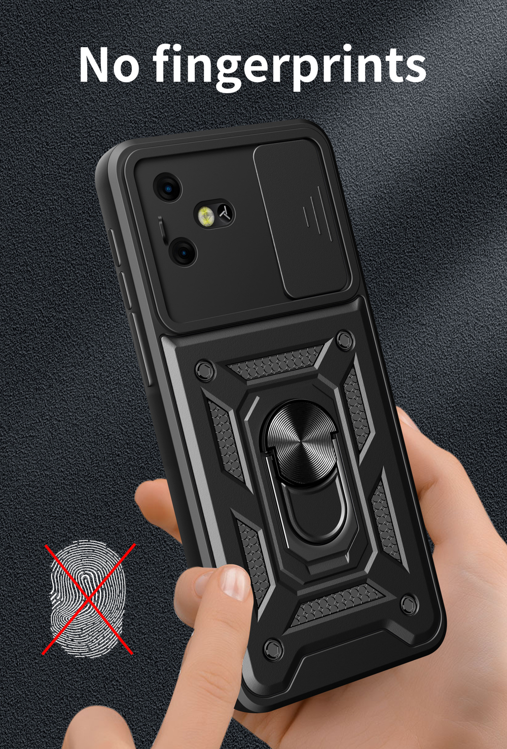 Чехол с кольцом Bumper Case для Tecno Pova 3