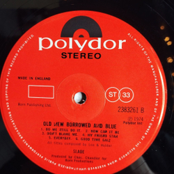 Винтажная виниловая пластинка LP Slade Old New Borrowed And Blue (UK 1974) My Town