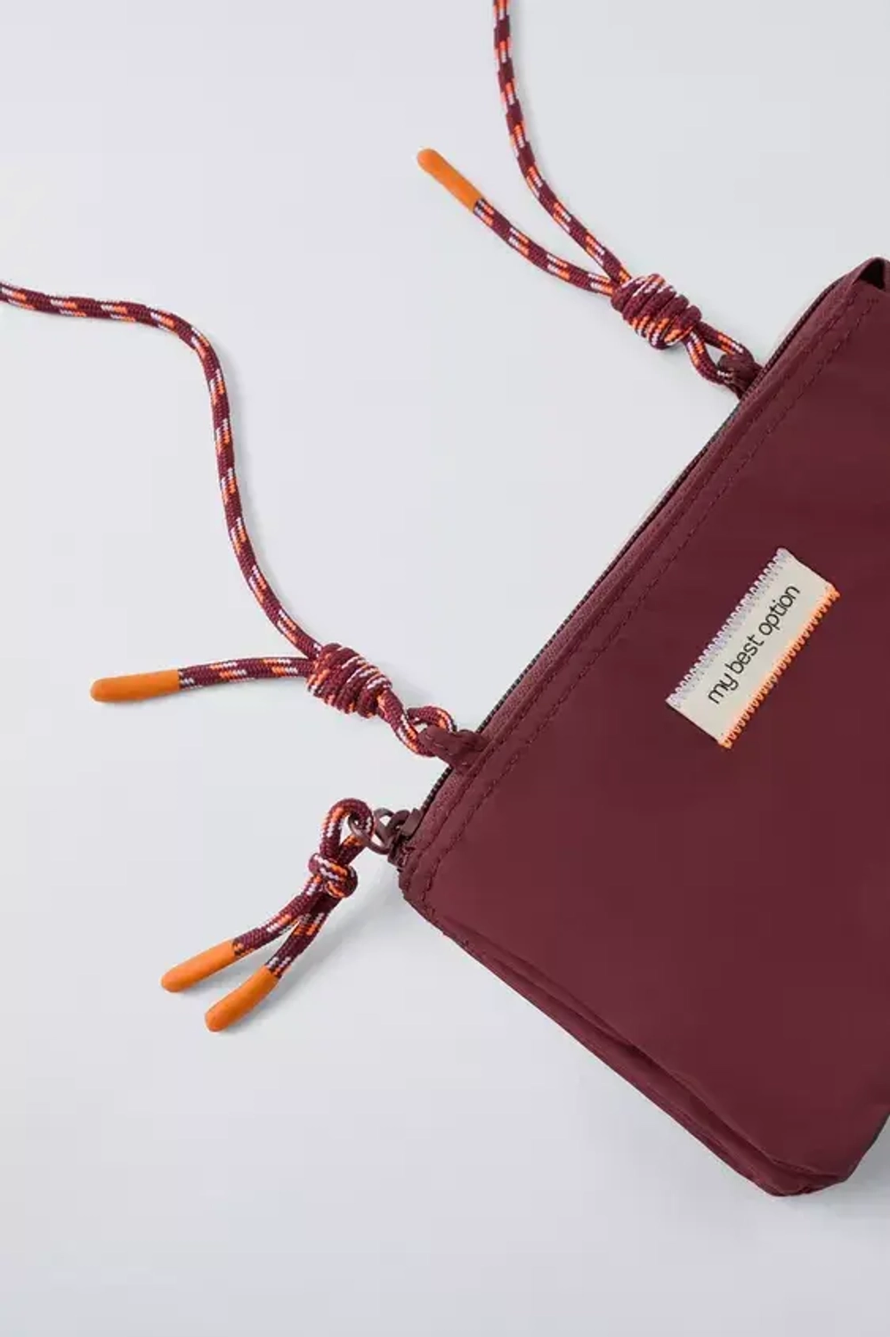 ZARA СУМКА ИЗ НЕЙЛОНА С ПЛЕЧЕВЫМ РЕМНЕМ, БОРДОВО-КРАСНЫЙ