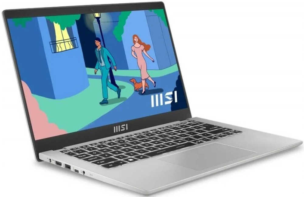 Ноутбук  MSI Modern 14 C12MО-688RU 14 ", Core i7, 16 Гб RAM, 512 Гб SSD, Iris Xe Graphics, Серебристый
