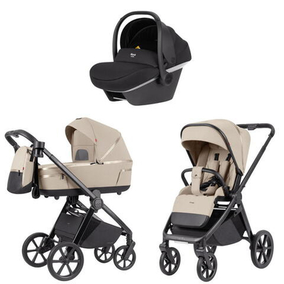Коляска 3 в 1 Carrello Omega Plus CRL-6540 и автокресло Nova DK791 Grey Line Solar Beige