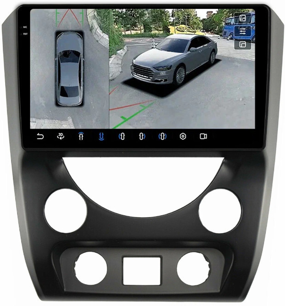 Магнитола для SsangYong Rexton 3 Y290 2012-2017 - FarCar BX3272M-360 монитор 9.5" 2K QLED на Android 13, 6Гб+128Гб, CarPlay, 4G SIM-слот, 4 камеры в комплекте