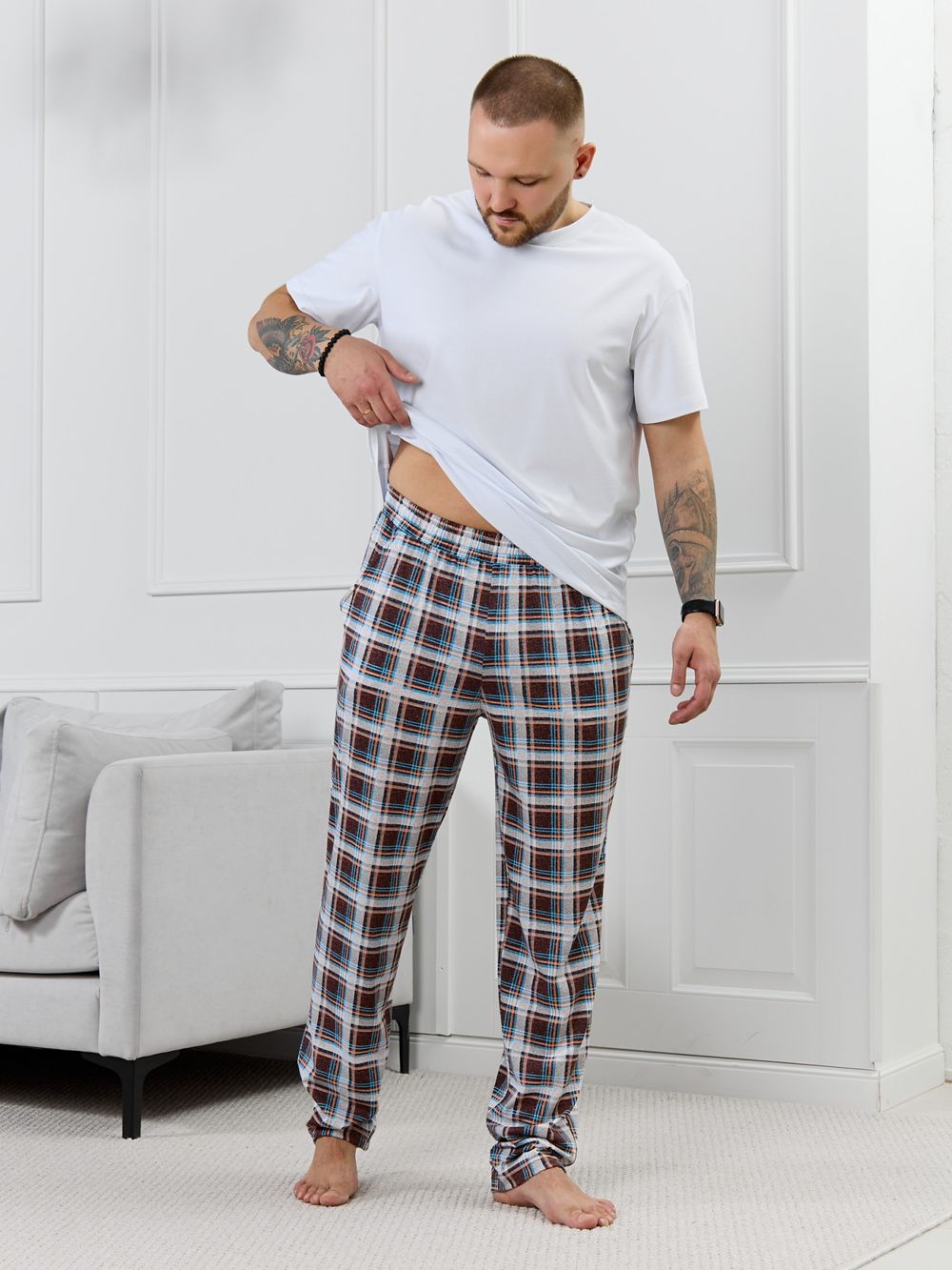 Брюки мужские Тор-1.1 Виотекс КЛЕТКА РАЗНОЦВЕТНАЯ