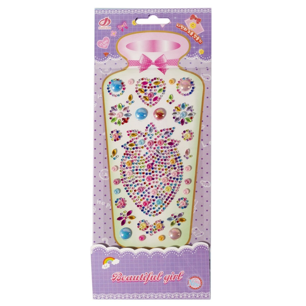 Наклейки-стразы Alingar, акриловые, "Клубничка", пакет с европодвесом