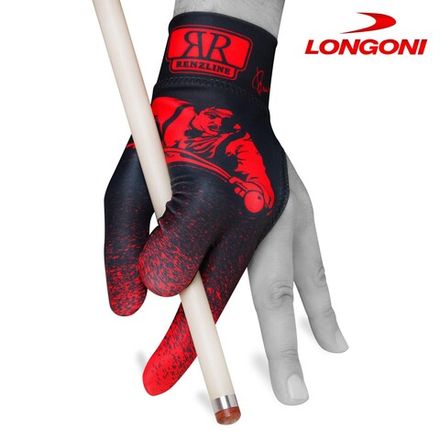 Перчатка Renzline Billiard Player Velcro черная/красная левая безразмерная