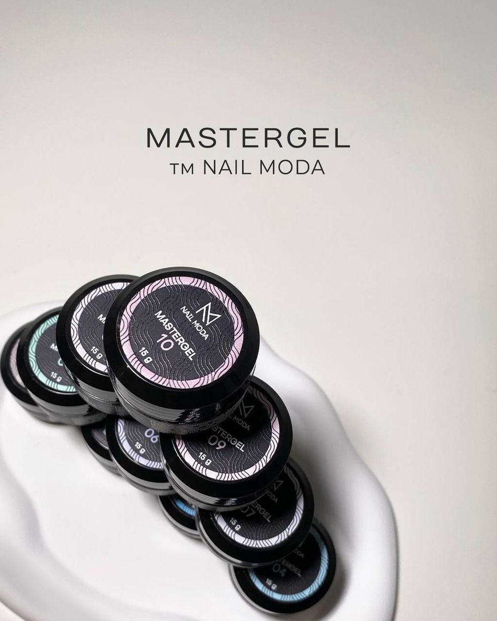 Nail Moda Mastergel 04 - Гель суфле моделирующий бирюзовый, 15гр2