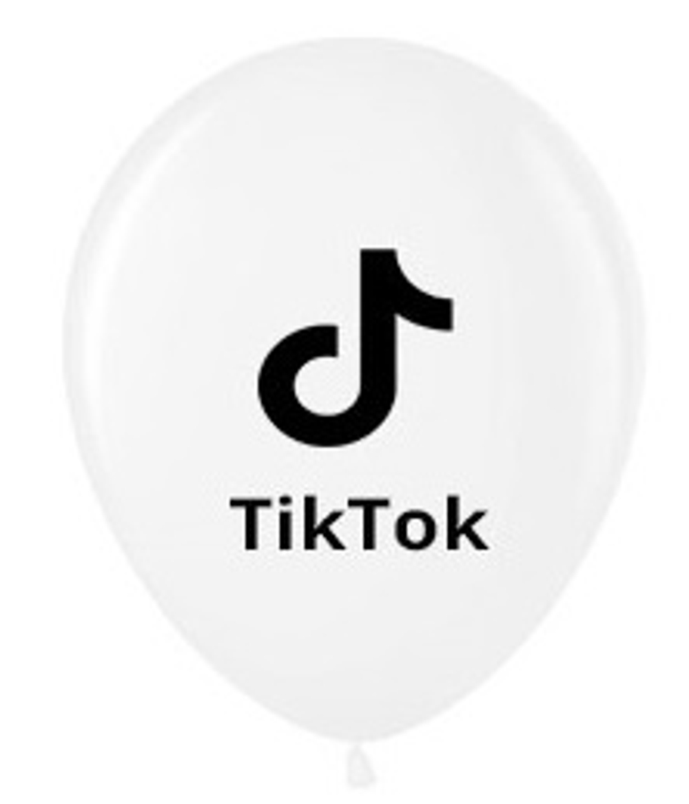 Белый шар "ТikTok" 35 см