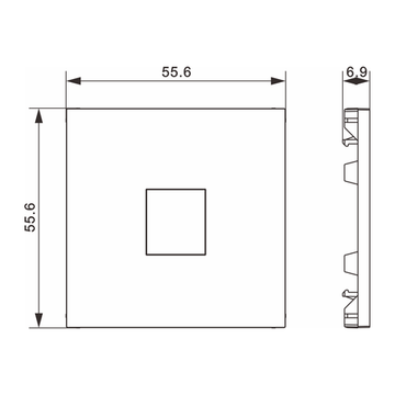 Накладка 1-я для розеток RJ45, TV, SAT,  HDMI,  матовый кашемир,  серия A07