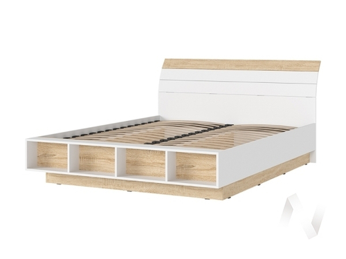 Кровать 1.6х2.0 КР 02 МС Санса (дуб сонома/белый)