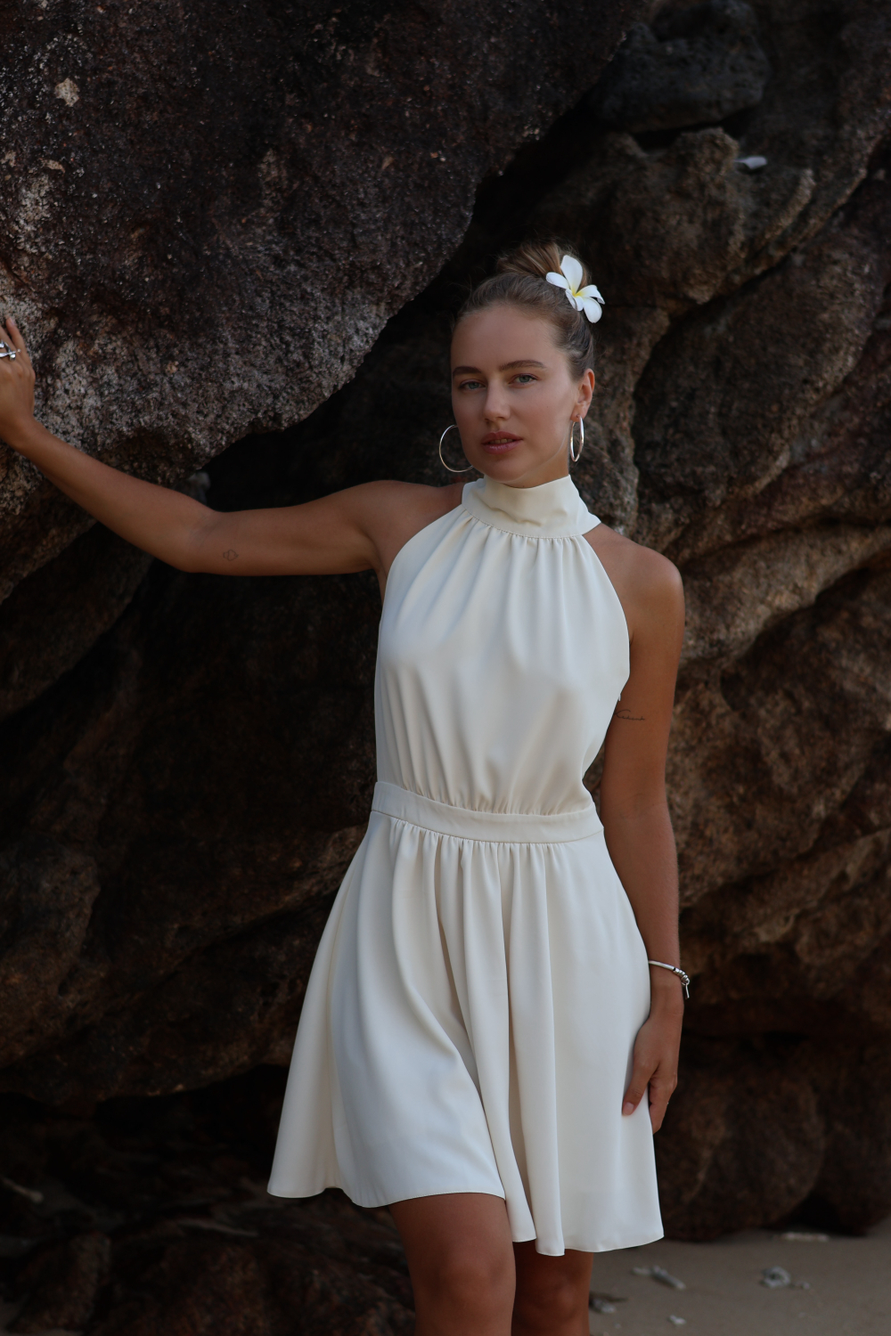 Платье Полли мини молочное