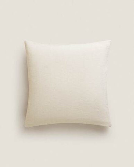 ZARA HOME ЛЬНЯНОЙ ЧЕХОЛ ДЛЯ ДЕКОРАТИВНОЙ ПОДУШКИ, ПЕСОЧНЫЙ