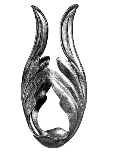 Кованый элемент лист штампованный 170х80 мм (2мм), вес:0,238 кг.