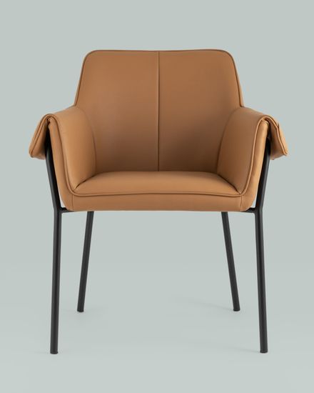 Кресло Бесс экокожа коричневый 2 шт.