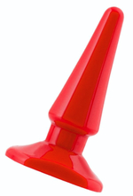 Красная анальная втулка Black&Red - 10 см. (Цвет: красный)