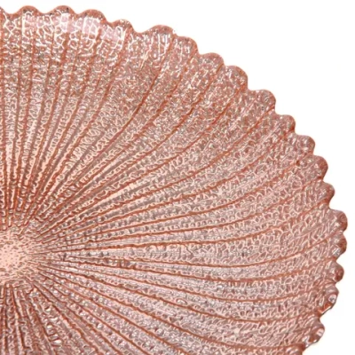 Тарелка 26см «Нимфа» розовое золото