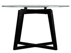 Стол журнальный Рилле 445 венге/стекло прозрачное (круг)