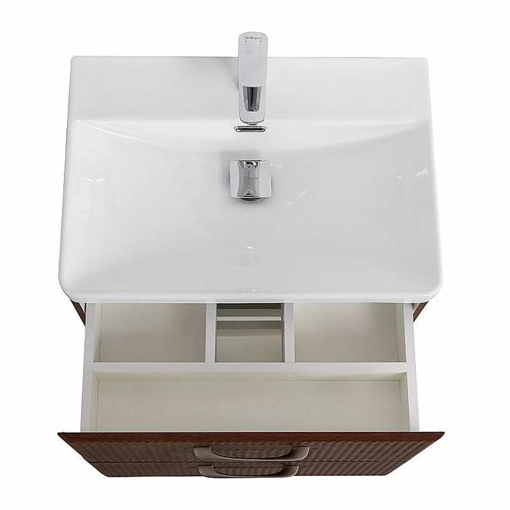 Тумба с раковиной BelBagno DUE-500-2C-SO-NOCE-P Noce
