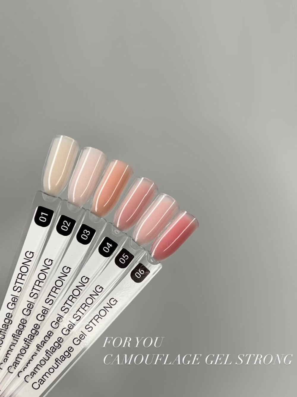 FOR YOU Набор гелей для наращивания Camouflage Strong 6 шт