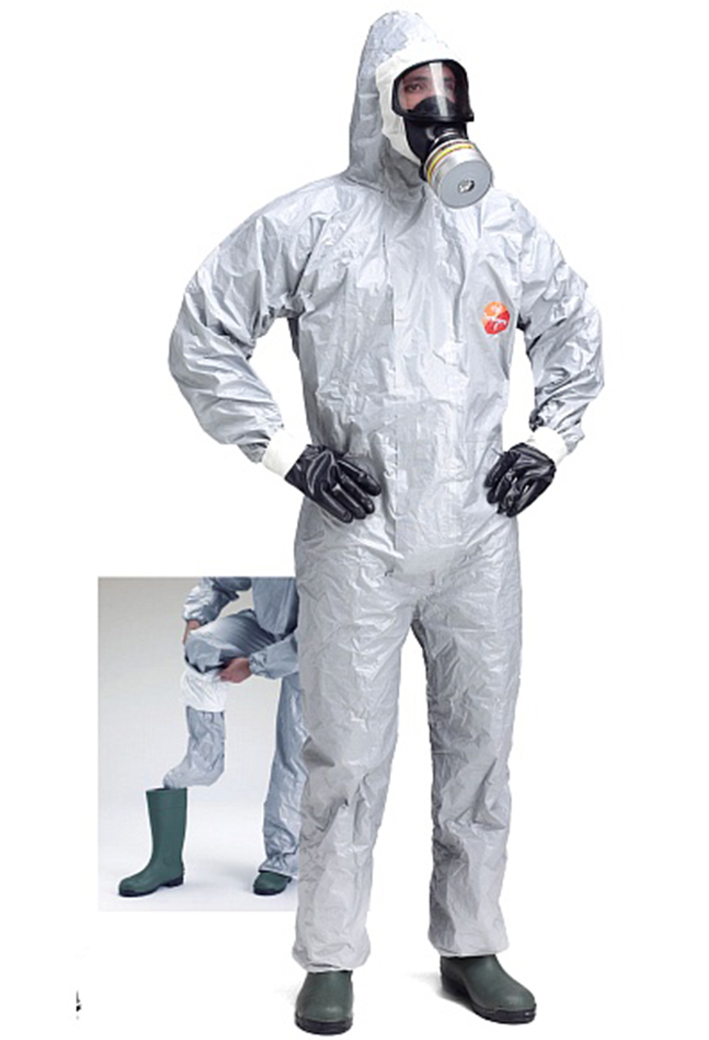 Одноразовый комбинезон с носками TYCHEM 6000 F (серый) STANDART COVERALL WITH SOCKS MODEL CHA6