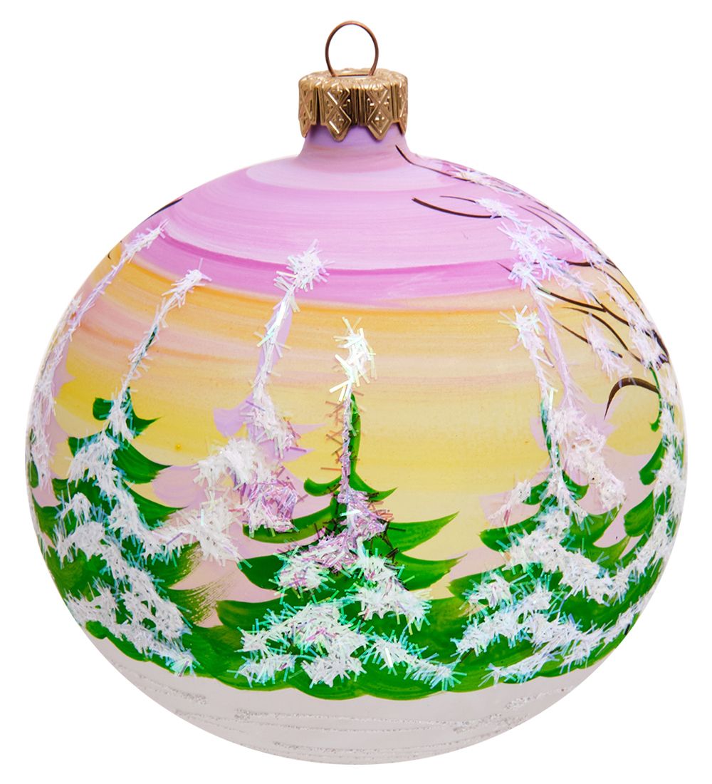 Элита НФШ-1334 Ел. украшение Шар «Дед Мороз и Снегурочка» 100 мм