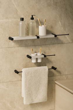 Набор STWORKI Стокгольм S36388BKW трансформер, матовый черный, полки белые