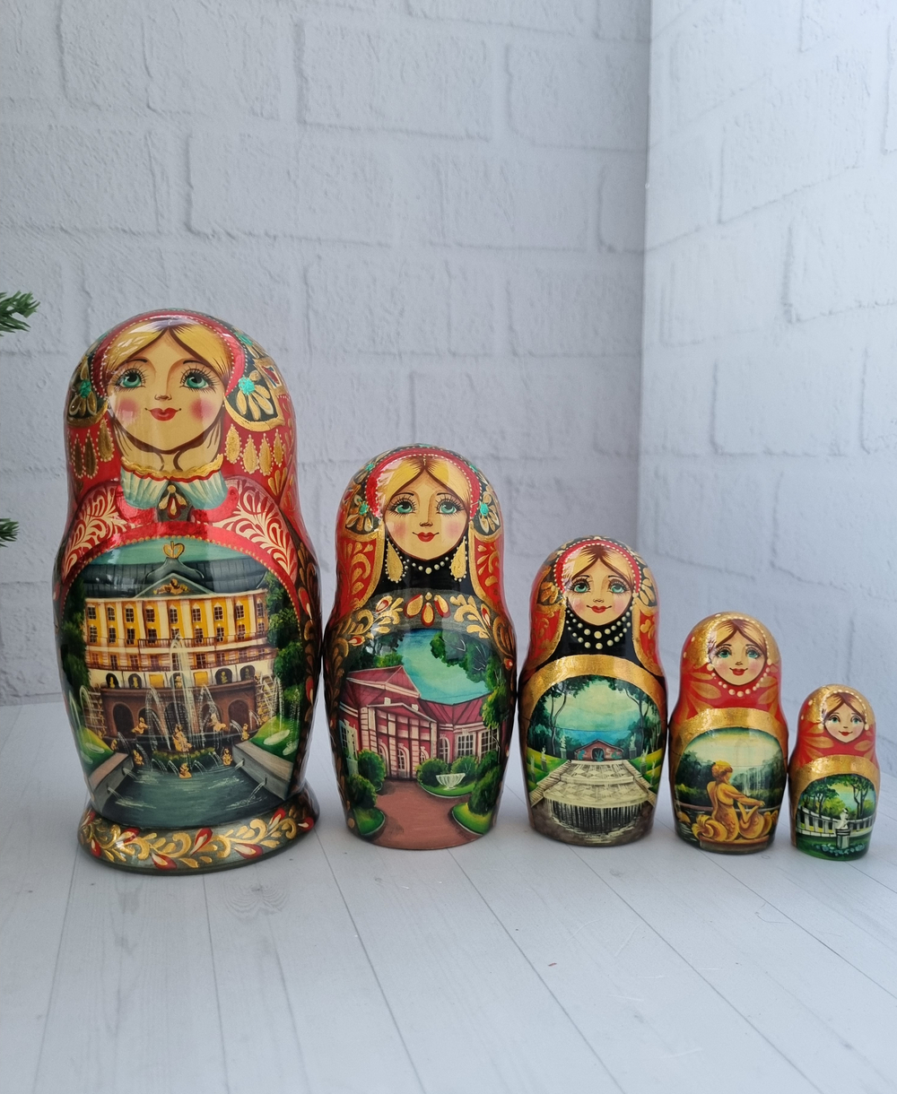Матрешка "Петергоф" 5 мест