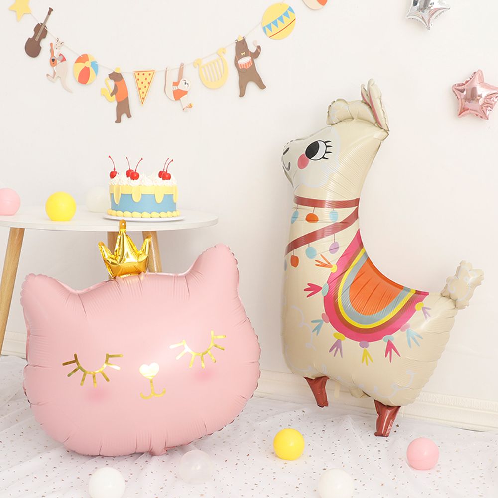 Шар (22"/56 см) Фигура, Котенок Принцесса, Розовый