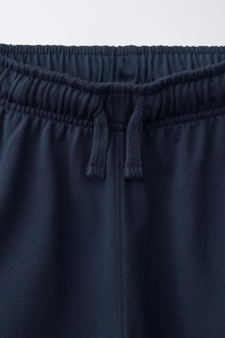 ZARA КОМПЛЕКТ ИЗ ФУТБОЛКИ И ШОРТОВ, МОРСКОЙ СИНИЙ