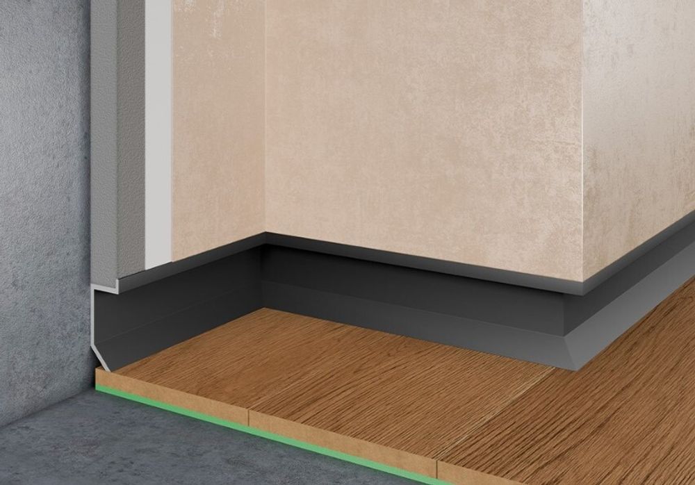 Теневой плинтус Pro Design Slim 723 черный, 2700x10x24 мм