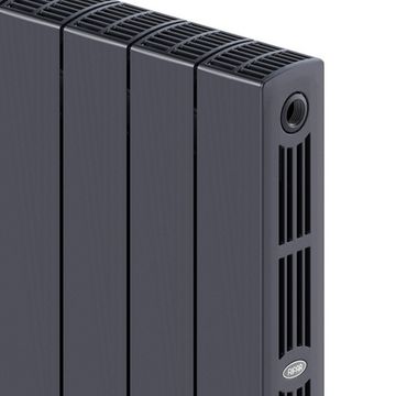 Радиатор Rifar SUPReMO Ventil 500 "титан" - 6 секций подключение нижнее (левое)