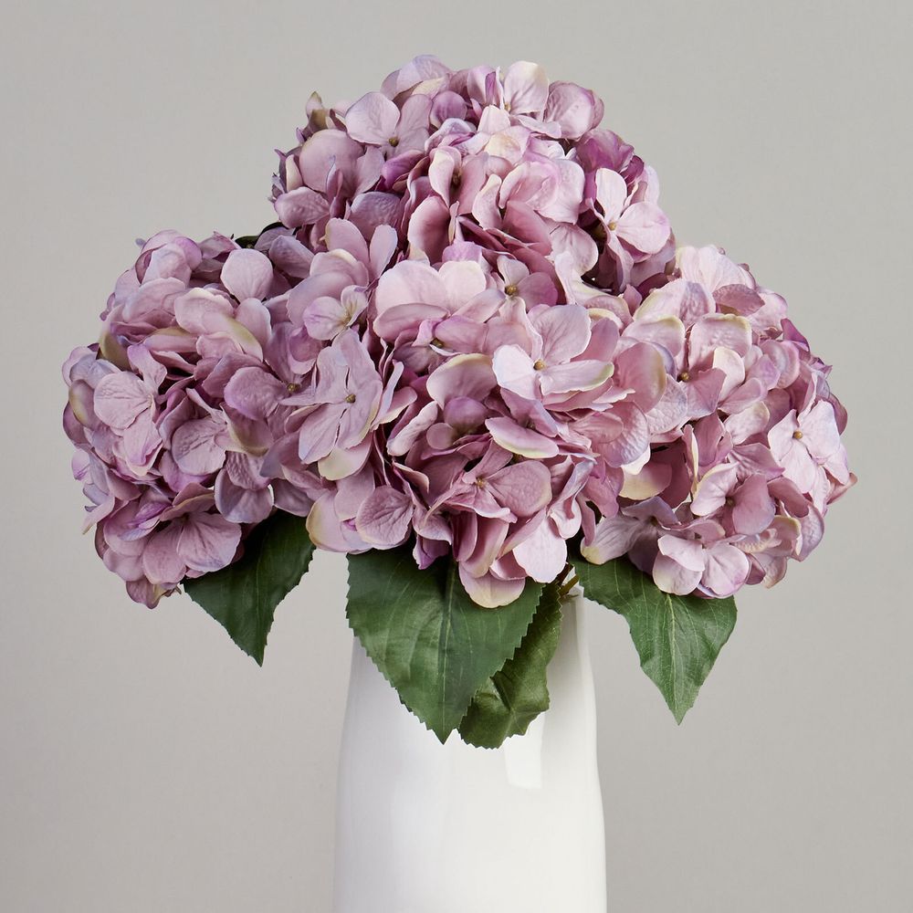 ЦВЕТОК ИСКУССТВЕННЫЙ "ГОРТЕНЗИЯ" ВЫСОТА=52СМ. (МАЛ=24 ШТ/КОР=72ШТ.)