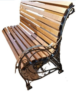 Скамейка лоза с листьями 1,8 м