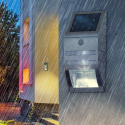 ЭРА Фасадный светильник Хром, на солнечной батарее, 3LED, 50lm