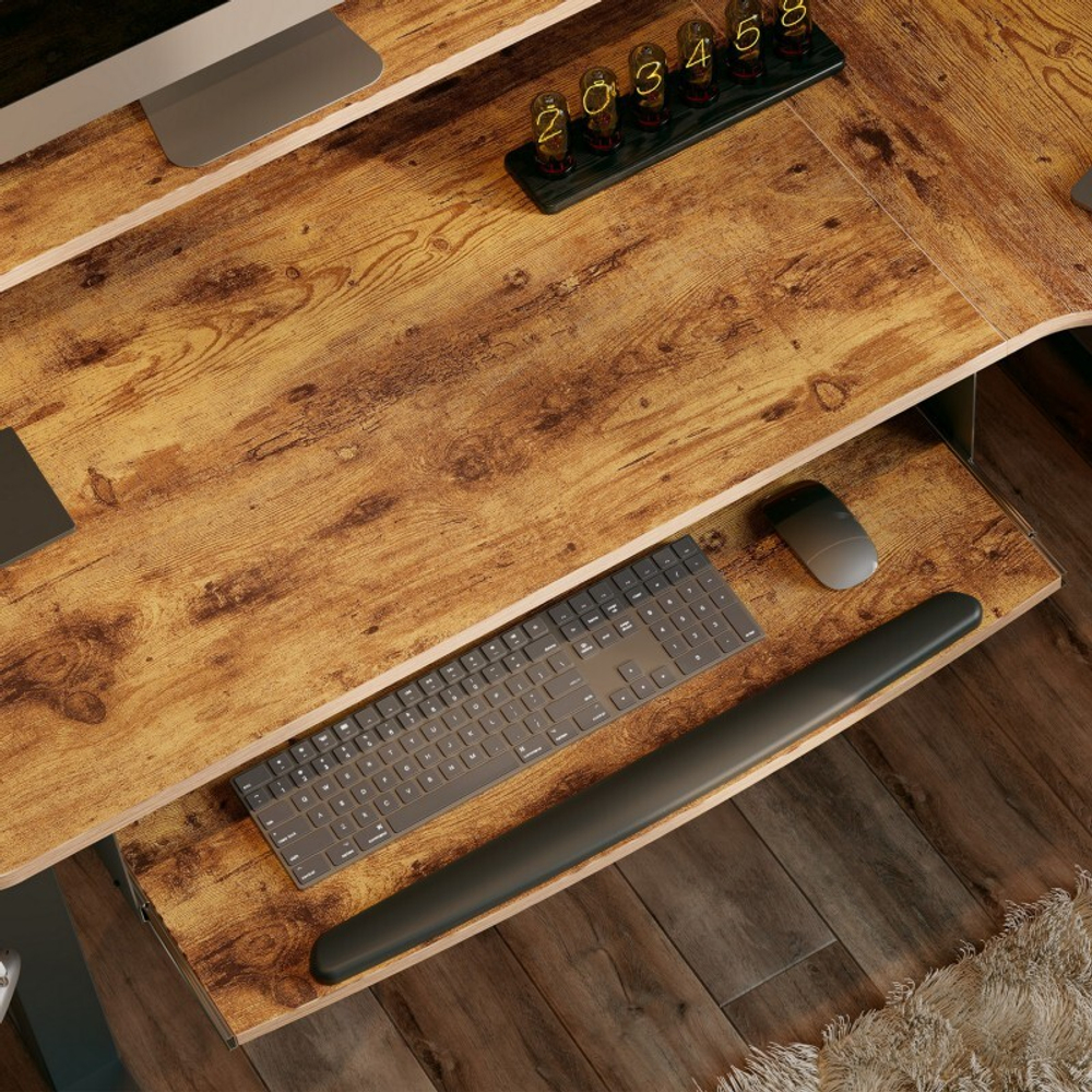 Стол для компьютера угловой (правый) c электрической регулировкой по высоте EUREKA ERK-L60R-RB (ERK-L60R-RB)