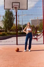 Джинсы Miracle Apparel 2355 Slim Straight женские dark blue